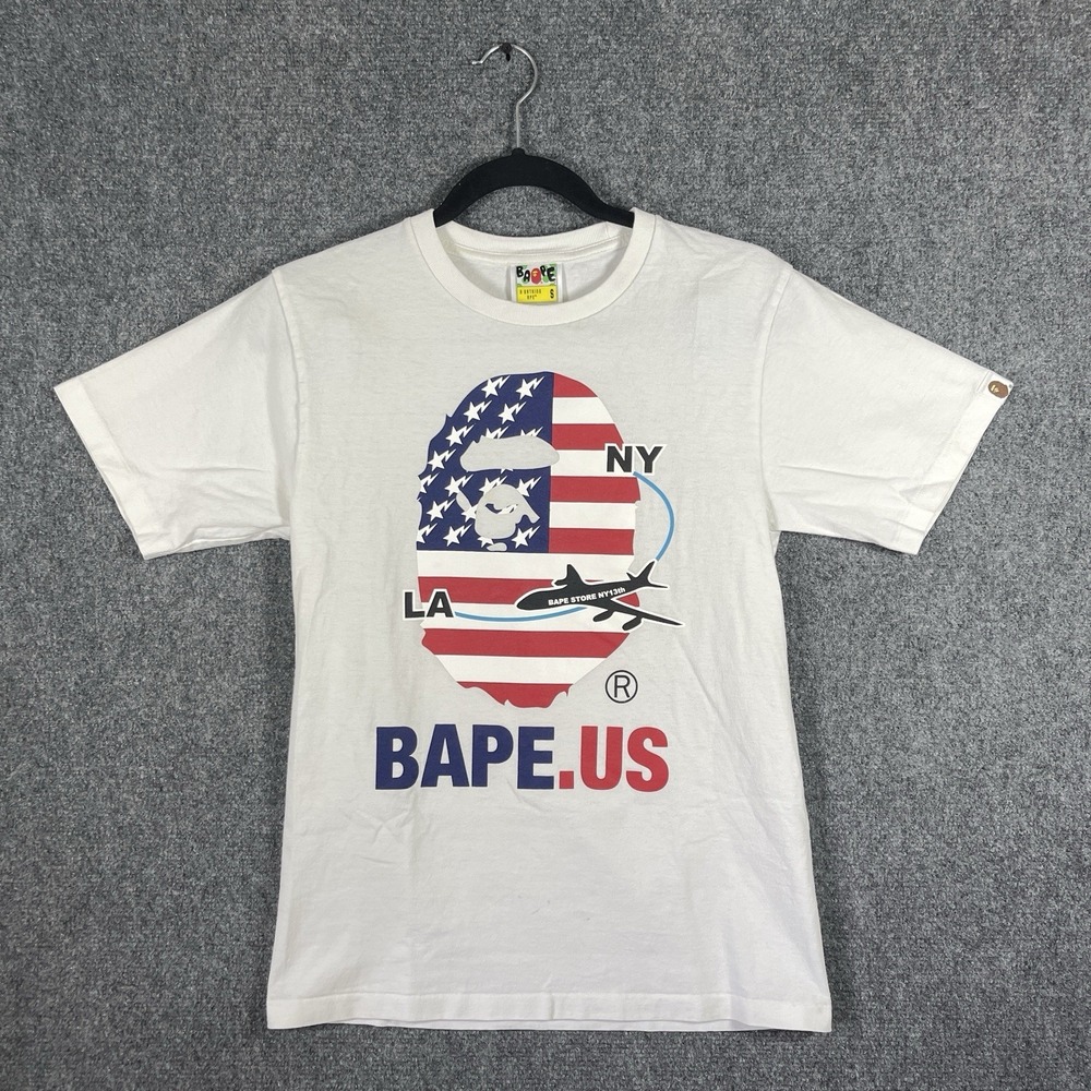 A Bathing Ape BAPE STORE® NEW YORK T-shirt White Mens Size Small #2543